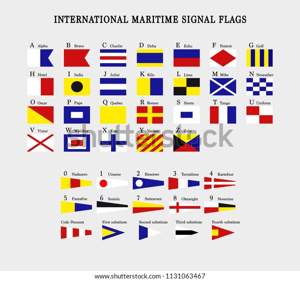 International Maritime Signal Flags Vector Image Stock Vector (Royalty ...