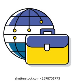 International Market Growth Vector Symbol Icon Design
