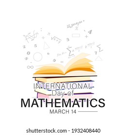 international Mathematics Day March 14. Illustration of a Suitable day for greeting card poster and banner