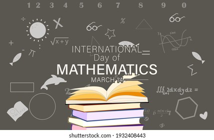 international Mathematics Day March 14. Illustration of a Suitable day for greeting card poster and banner