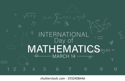 international Mathematics Day March 14. Illustration of a Suitable day for greeting card poster and banner