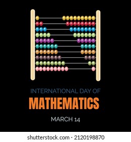 International Mathematics Day. March 14. Festive concept. Template for background, banner, copy space. Vector illustration EPS10.