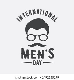 International men day or father day vector emblem on the white background. Vector International men day poster image. Vector illustration EPS.8 EPS.10
