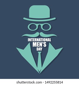 International men day or father day vector image. Vector International men day poster image. Vector illustration EPS.8 EPS.10