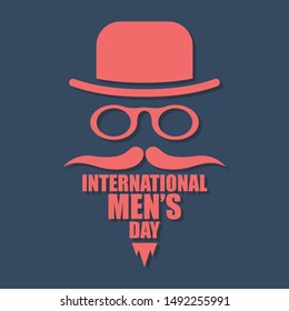 International men day or father day vector image in flat style. Vector International men day poster image. Vector illustration EPS.8 EPS.10