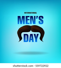 International Men Day. Men mustache. Vector illustration