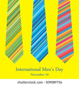 International Men's Day. 19th November. Celebration card. Vector Illustration 