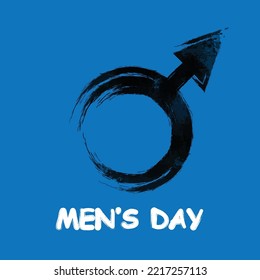 International mens day background with brush style. Vector design illustration.