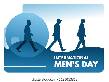 International Men's Day - banner, card vector illustration