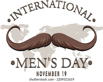 International mens day banner design illustration