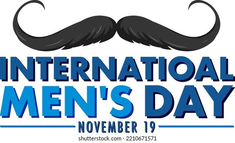 International mens day banner design illustration
