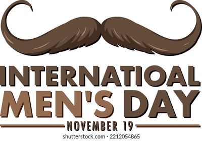 International mens day banner design illustration