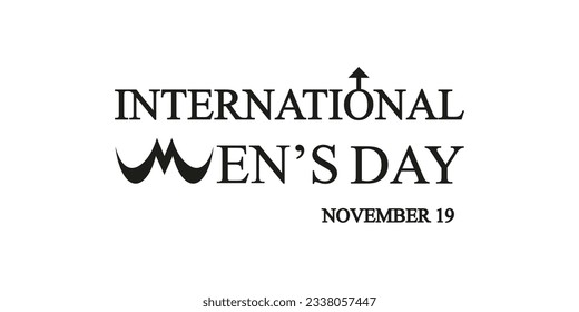 International Men's Day banner. Style holiday concept for card, posters, banners. Vector illustration.