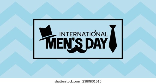 banner internacional del día de los hombres, vector con espacio libre de copia. diseño para banner, afiche, volante, tarjeta de saludo, medios sociales, web.