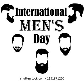 International men's day, beards and mustaches, distinctive male features