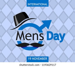 International mens day concept background. Flat illustration of international mens day vector concept background for web design