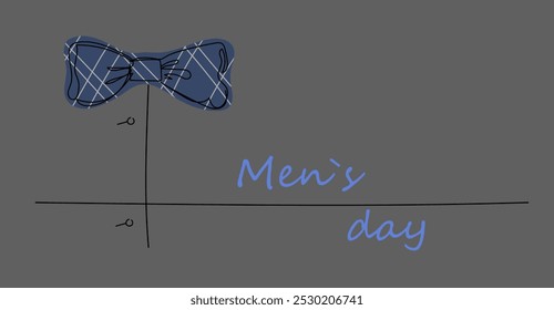 International men's day concept banner.  Vector hand drawn one continuous line drawing  sketch illustration for banner, poster, greeting card