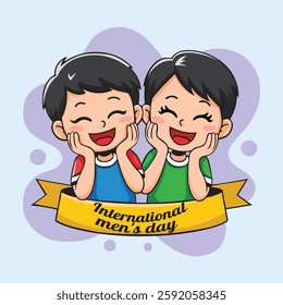 International men's day Concept With Happy Smiling man, 
