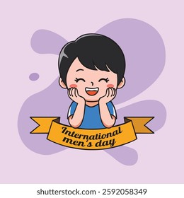 International men's day Concept With Happy Smiling man, 