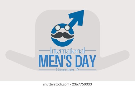 International Men's Day Concept with Wellness and Lifestyle observed on November 19. Vector template for background, banner, card, poster design.