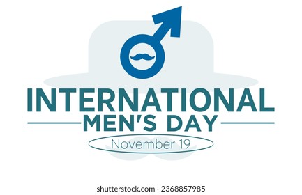 International Men's Day Concept with Wellness and Lifestyle observed on November 19. Vector template for background, banner, card, poster design.
