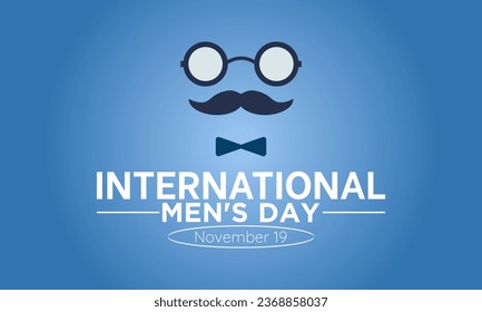 International Men's Day Concept with Wellness and Lifestyle observed on November 19. Vector template for background, banner, card, poster design.