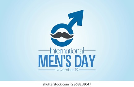 International Men's Day Concept with Wellness and Lifestyle observed on November 19. Vector template for background, banner, card, poster design.