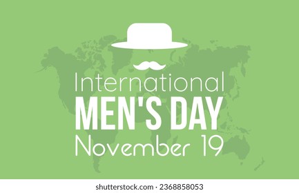 International Men's Day Concept with Wellness and Lifestyle observed on November 19. Vector template for background, banner, card, poster design.