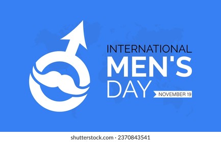 International Men's Day Concept with Wellness and Lifestyle observed on November 19. Vector template for background, banner, card, poster design.