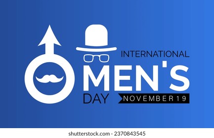 International Men's Day Concept with Wellness and Lifestyle observed on November 19. Vector template for background, banner, card, poster design.