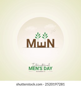 international men's day. conceptual design for social media. 3D illustration.