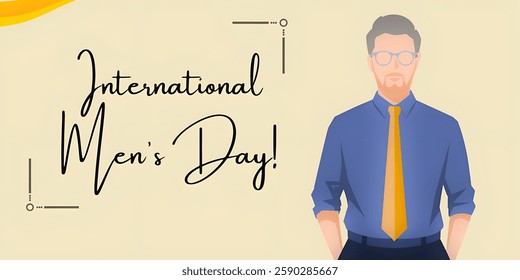 "INTERNATIONAL MEN's DAY" , CREATIVE BANNER illustration ,flat vector , useful for education ,celebrations and holidays.