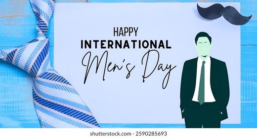 "INTERNATIONAL MEN's DAY" , CREATIVE BANNER illustration ,flat vector , useful for education ,celebrations and holidays.