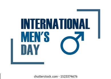 International Men's Day Design Vector. Сelebrate annual in November. Mars symbol and mustache. Gender symbol. Background, poster, greeting card, banner design. Vector EPS 10