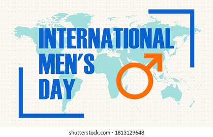 International Men's Day Design Vector. Сelebrate annual in November. Mars symbol. Gender symbol. Background, poster, greeting card, banner design. Vector EPS 10