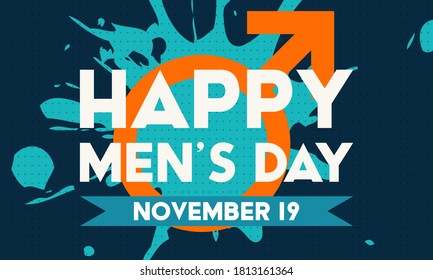 International Men's Day Design Vector. Сelebrate annual in November. Mars symbol. Gender symbol. Background, poster, greeting card, banner design. Vector EPS 10