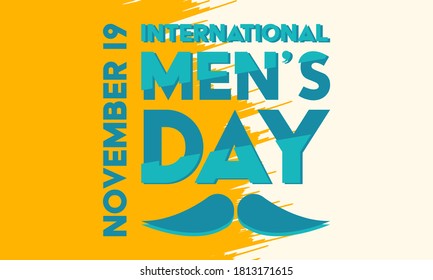 International Men's Day Design Vector. Сelebrate annual in November. Mars symbol. Gender symbol. Background, poster, greeting card, banner design. Vector EPS 10