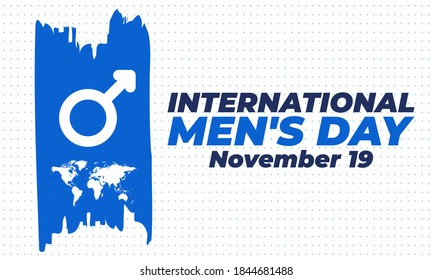 International Men's Day Design Vector. Сelebrate annual in November. Mars symbol. Gender symbol. Background, poster, greeting card, banner design. Vector EPS 10