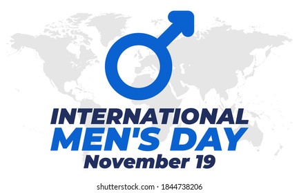 International Men's Day Design Vector. Сelebrate annual in November. Mars symbol. Gender symbol. Background, poster, greeting card, banner design. Vector EPS 10