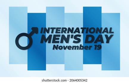 International Men's Day Design Vector. Сelebrate annual in November. Mars symbol. Gender symbol. Background, poster, greeting card, banner design. Vector EPS 10