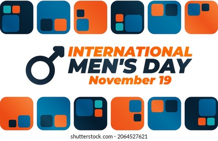 International Men's Day Design Vector. Сelebrate annual in November. Mars symbol. Gender symbol. Background, poster, greeting card, banner design. Vector EPS 10