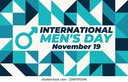 International Men's Day Design Vector. Сelebrate annual in November. Mars symbol. Gender symbol. Background, poster, greeting card, banner design. Vector EPS 10