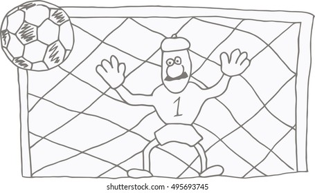 International men's day - football. Cute cartoon doodles. Hand drawn