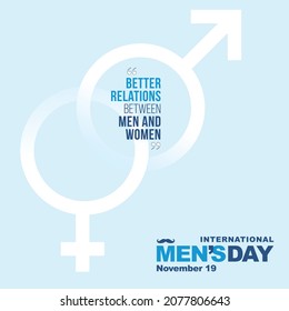 international men's day - greetings, wishing poster design