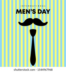 International Men's Day icon. For a poster or banner and greeting card. 