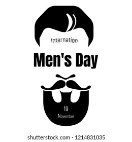 International mens day icon. Simple illustration of international mens day vector icon for web design isolated on white background