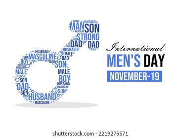 International men's day illustration design