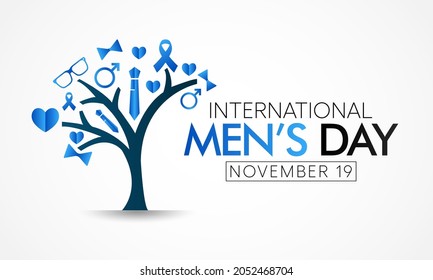 International Men's day (IMD) is observed every year on November 19, to recognize and celebrate the cultural, political, and socioeconomic achievements of men. Vector illustration