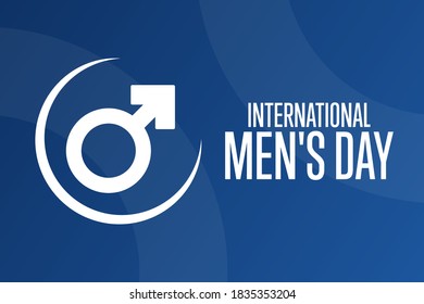 International Men's Day. November 19. Holiday concept. Template for background, banner, card, poster with text inscription. Vector EPS10 illustration