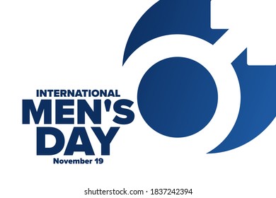 International Men's Day. November 19. Holiday concept. Template for background, banner, card, poster with text inscription. Vector EPS10 illustration